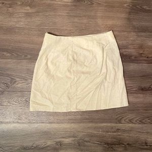Lulus oatmeal linen mini skirt xs